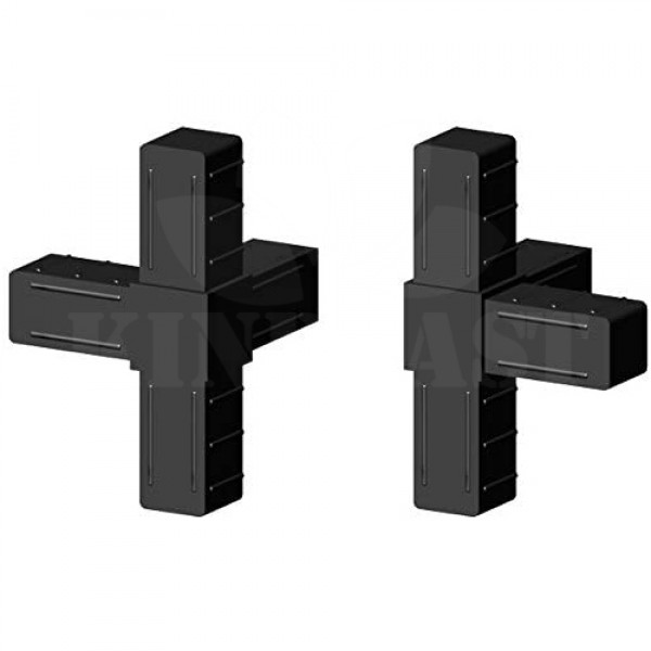 Spojka profilů AH s pravoúhlým vývodem 4D, pla...