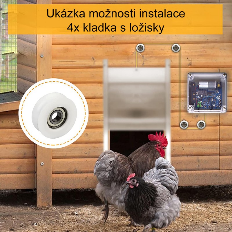 Automatické otevírání dvířek - strojek Poultry kit Vertical Premium