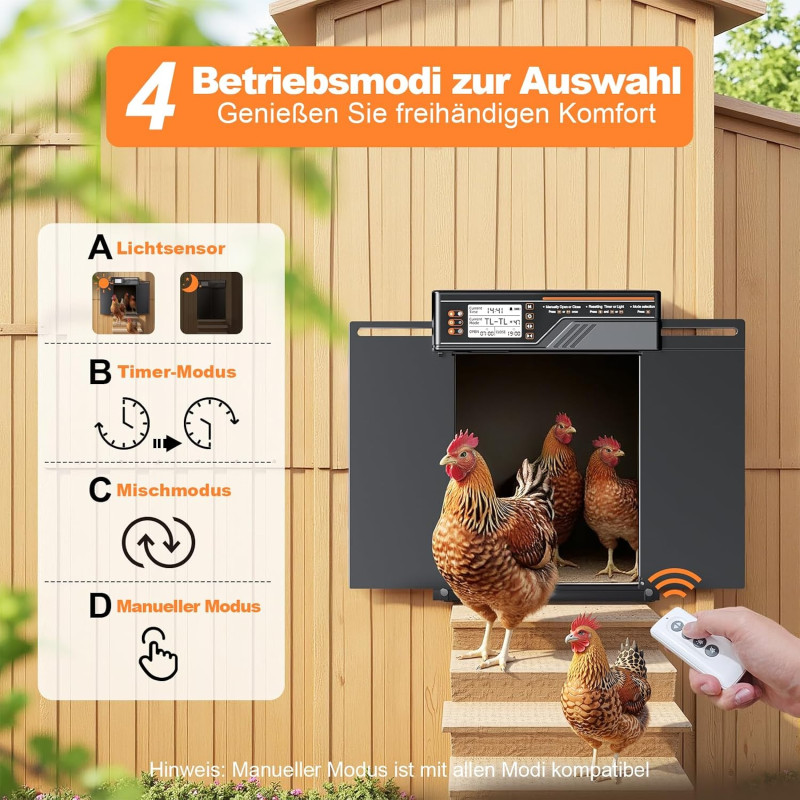 Automatická dvířka kurníku posuvné 22 x 28,5 ...
